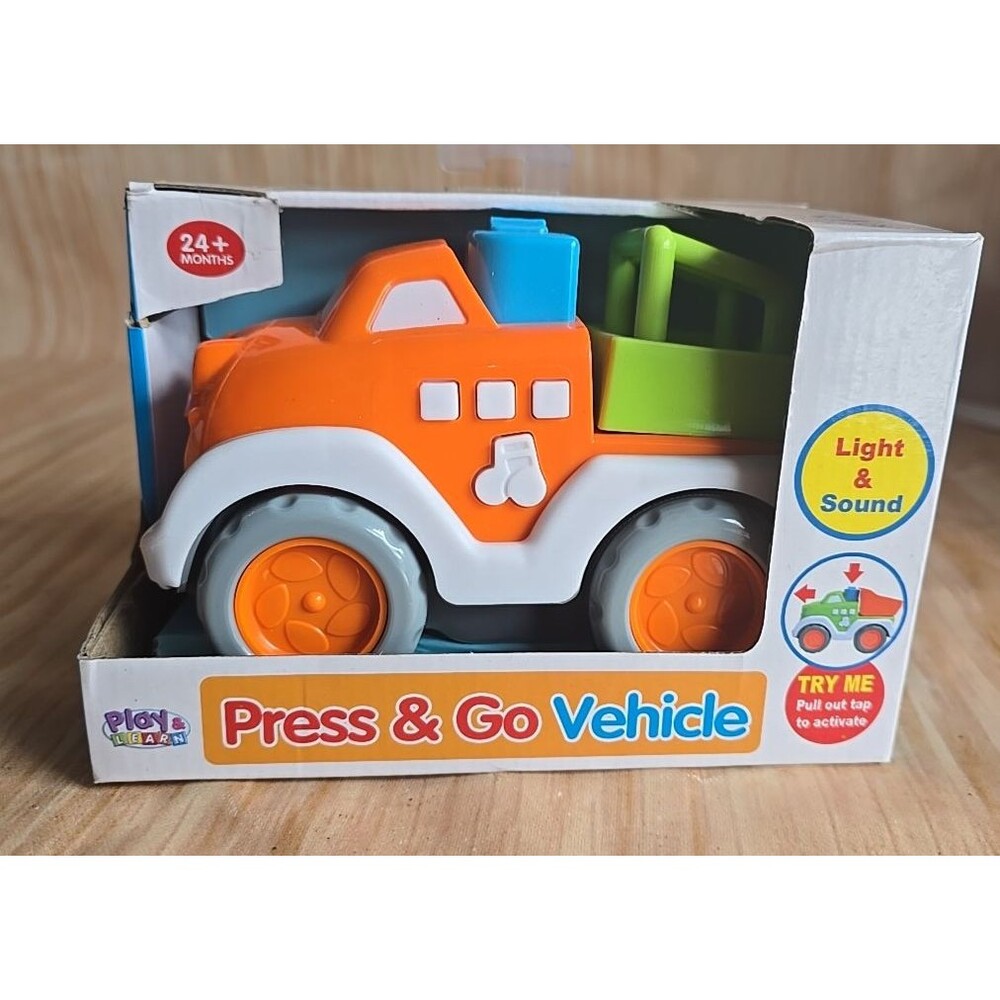 PRESS & GO VEHICLE Wheels ORANGE Press & Go Vehicle DUMP TRUCK